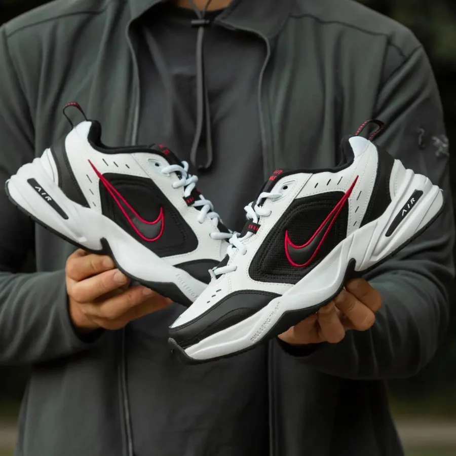 Nike Air Monarch IV White Black-Varsity Red