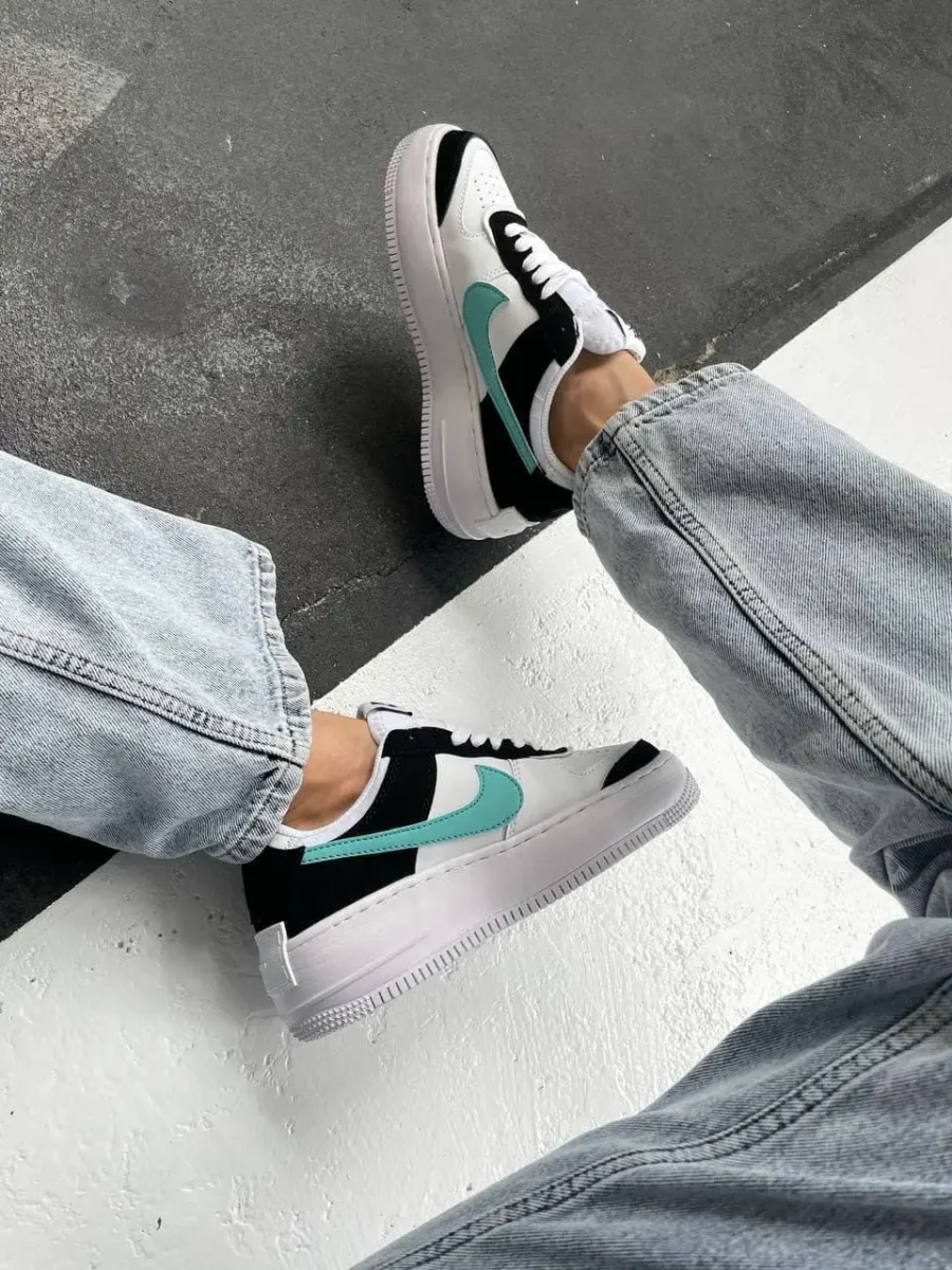 Nike Force 1 Low Shadow White Black Aurora