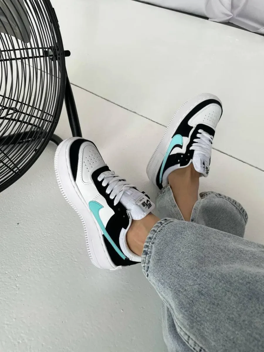 Nike Force 1 Low Shadow White Black Aurora