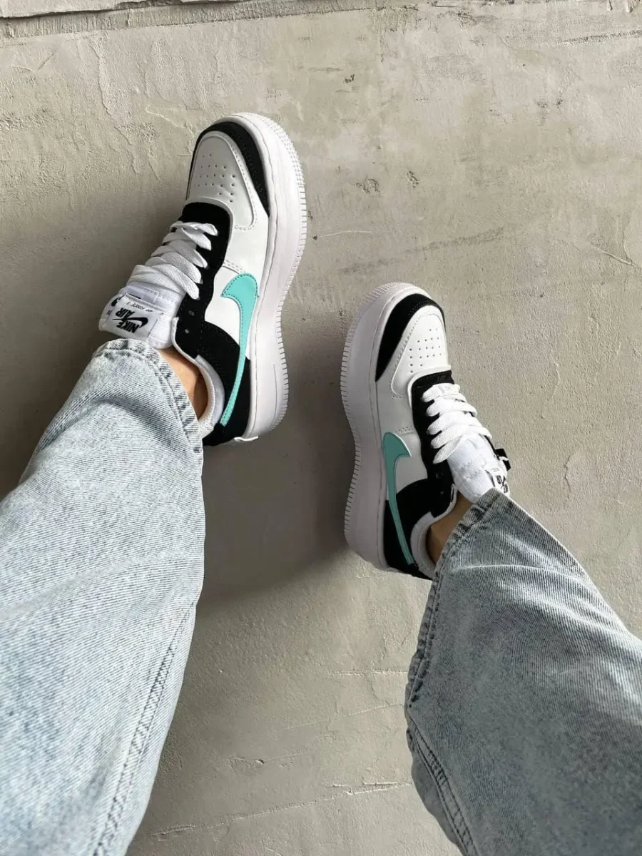 Nike Force 1 Low Shadow White Black Aurora