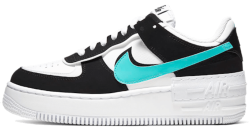 Nike Force 1 Low Shadow White Black Aurora