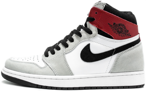 Nike Air Jordan 1 Retro High OG White Black-Light Smoke Grey-Varsity Red