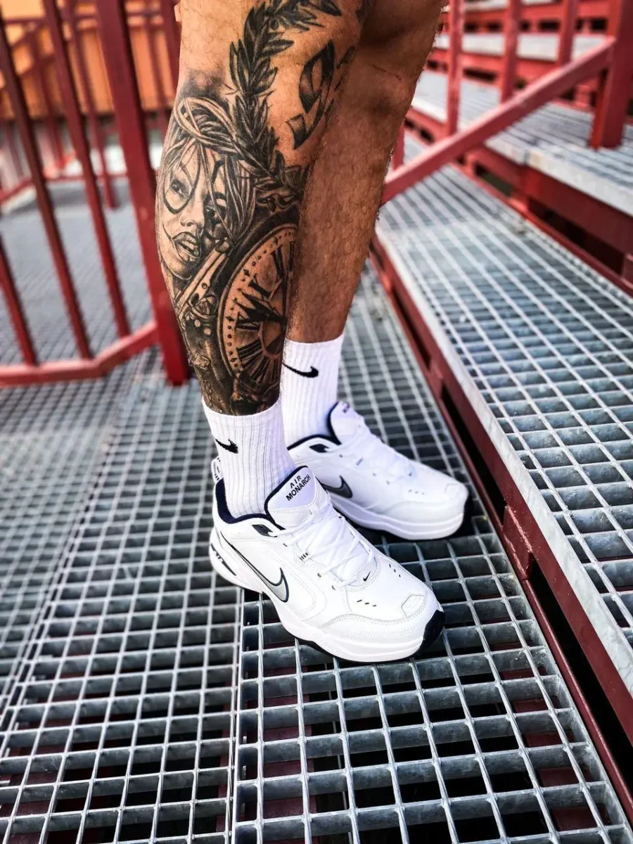 Nike Air Monarch IV White Silver