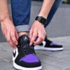 Nike Air Jordan 1 Low White Black-Court Purple