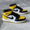 Nike Air Jordan 1 Mid Yellow Toe Black