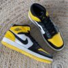 Nike Air Jordan 1 Mid Yellow Toe Black