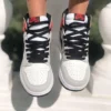 Nike Air Jordan 1 Retro High OG White Black-Light Smoke Grey-Varsity Red