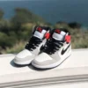 Nike Air Jordan 1 Retro High OG White Black-Light Smoke Grey-Varsity Red