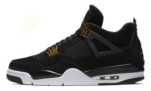 Nike Air Jordan 4 Retro Royalty Black Metallic Gold-White