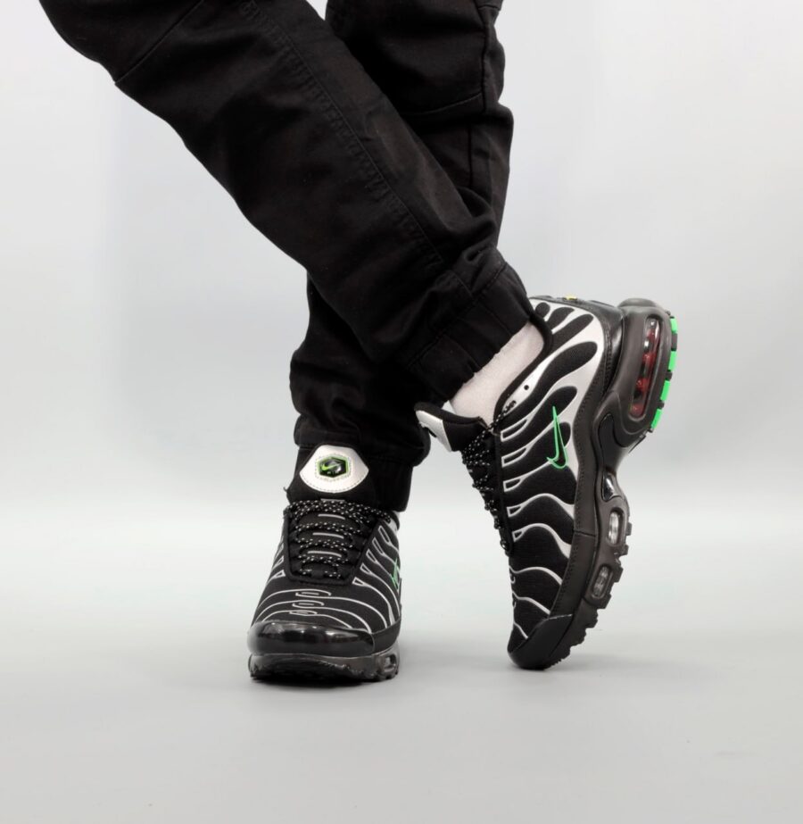 Кроссовки Nike Air Max Plus TN "Black/Silver/Green Strike"