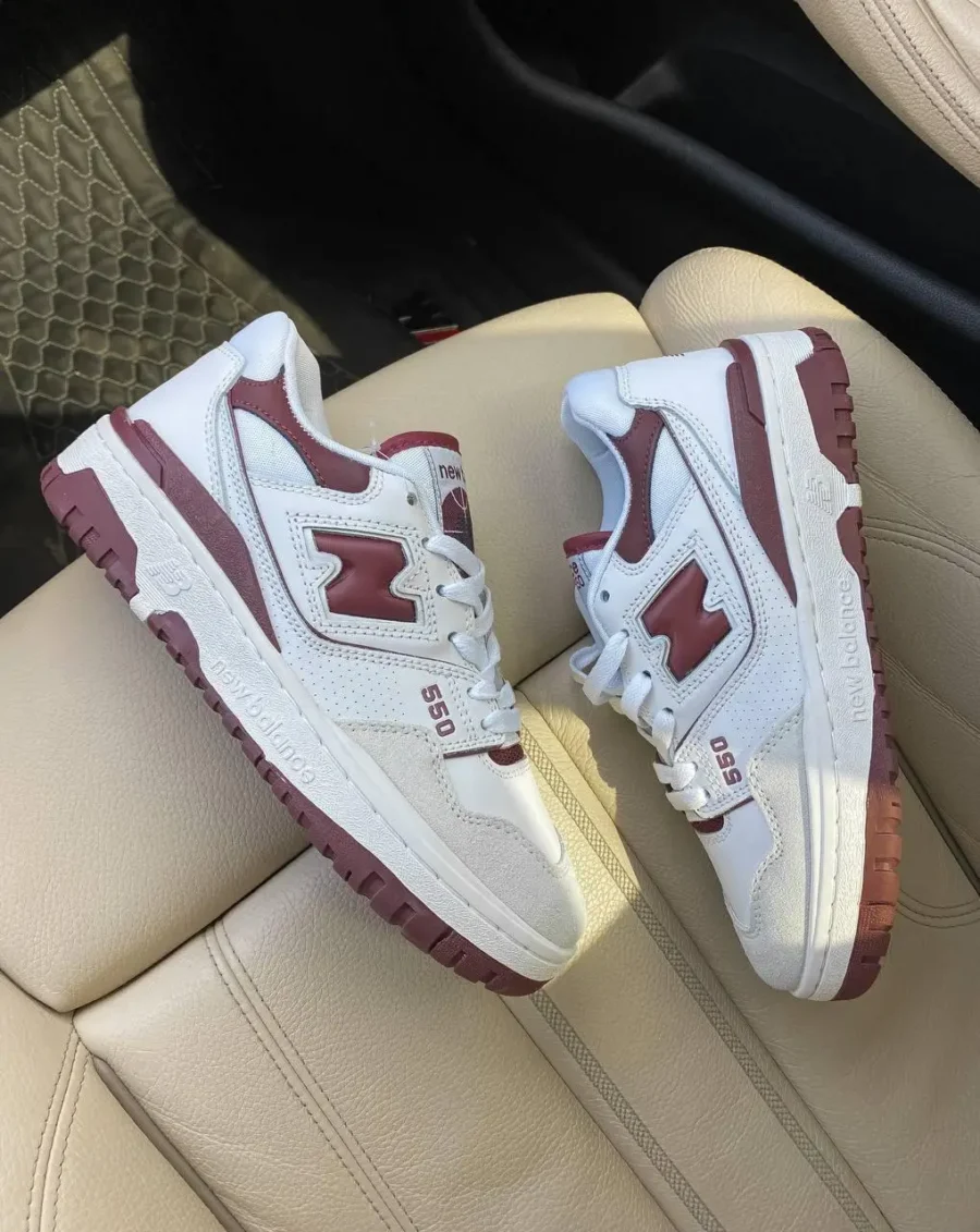 New Balance 550 Sea Salt Burgundy