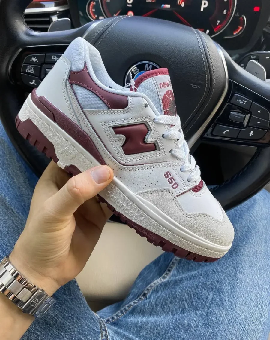 New Balance 550 Sea Salt Burgundy