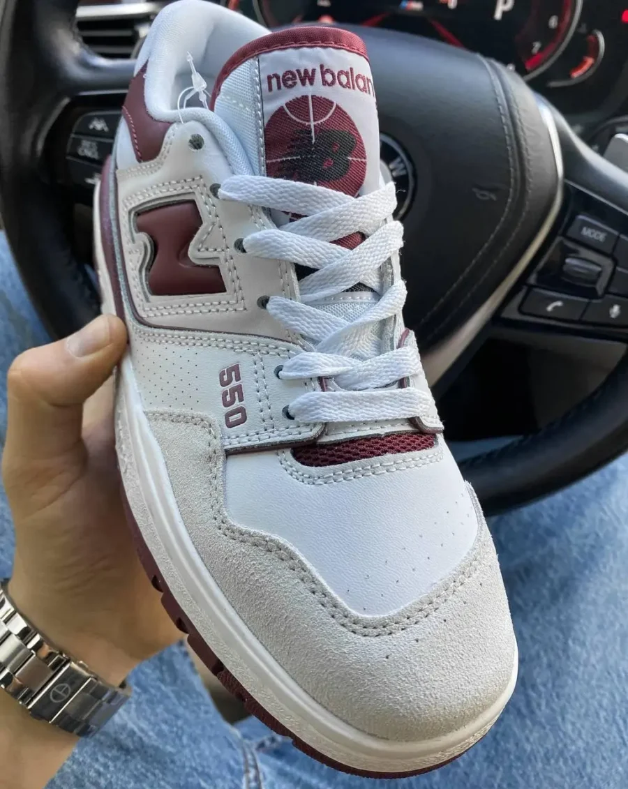 New Balance 550 Sea Salt Burgundy