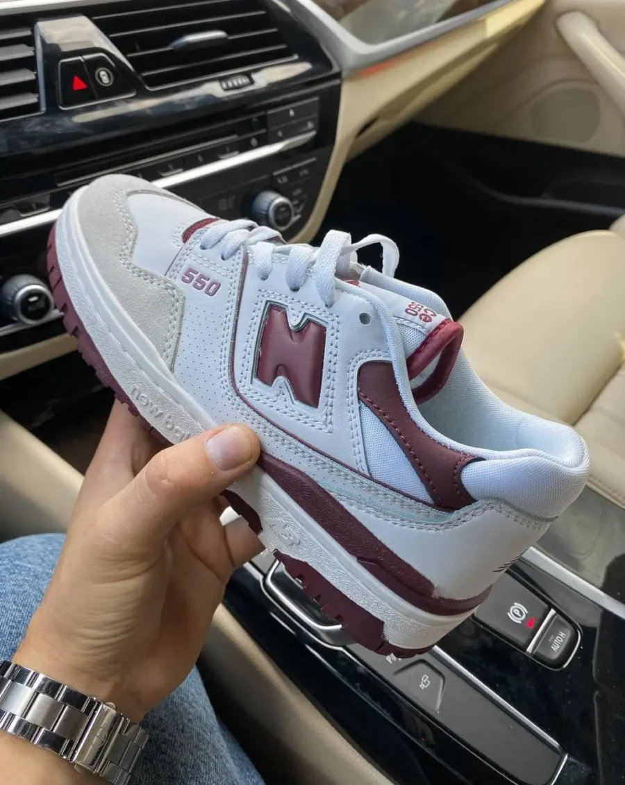 New Balance 550 Sea Salt Burgundy