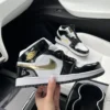 Nike Air Jordan 1 Mid Patent Golden Black