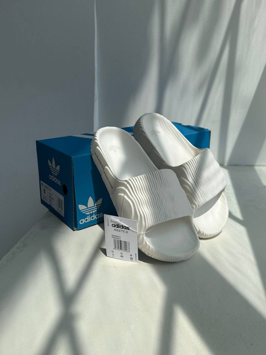 ADIDAS ADILETTE 22 SLIDES WHITE 1