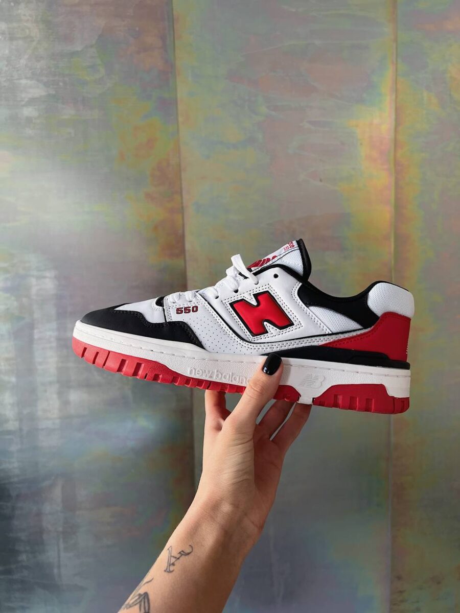 New Balance 550 White Red Black 2