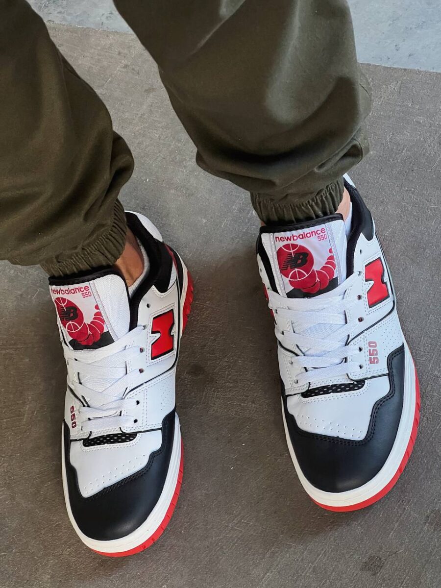 New Balance 550 White Red Black 4