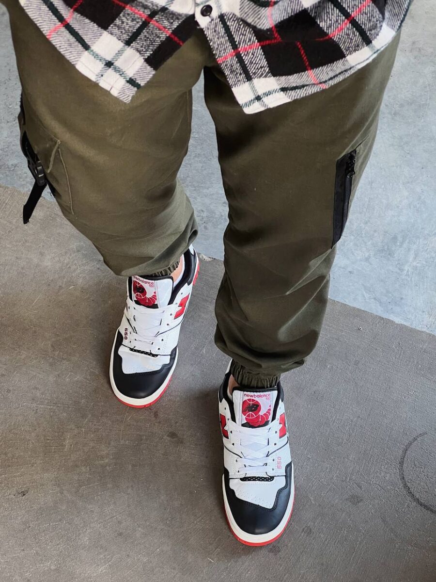 New Balance 550 White Red Black 6