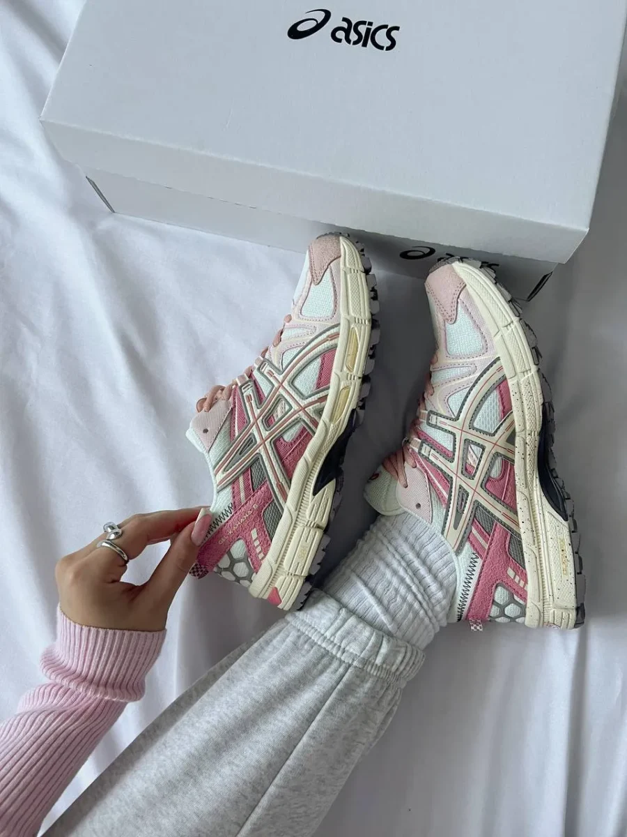 Кроссовки Asics Gel-Kahana 8 White/Pink Marathon Running Box