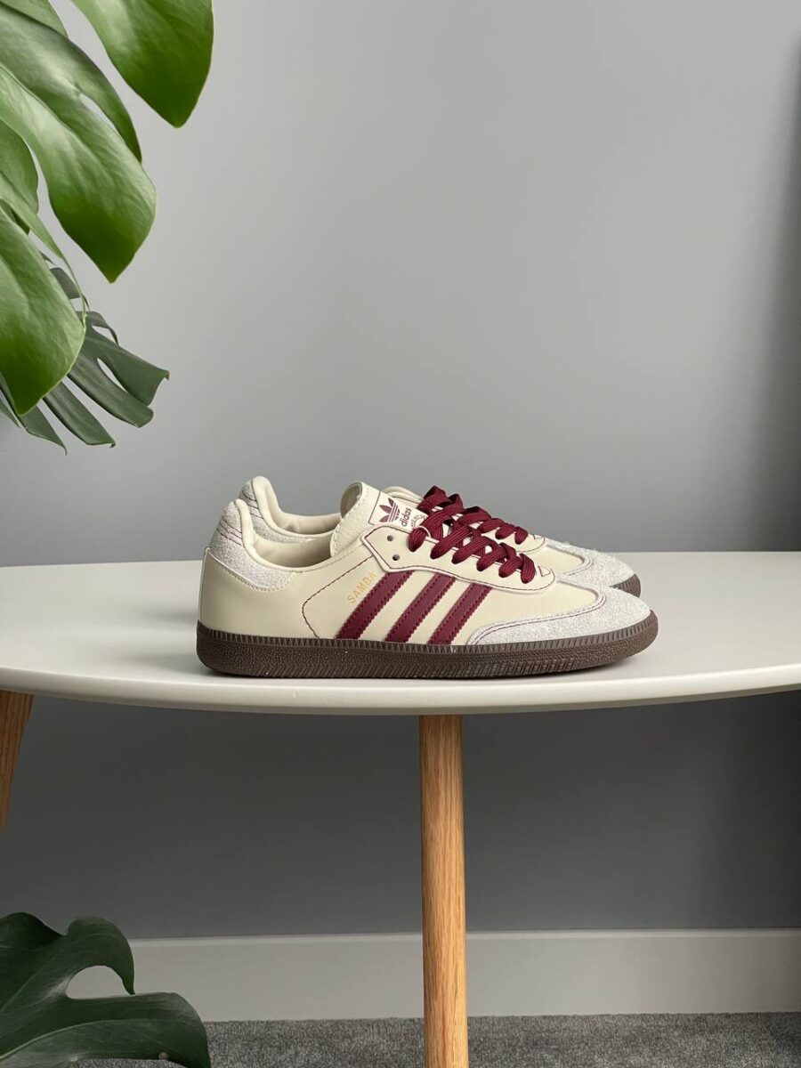 Adidas Samba OG Wonder White Maroon IG1987