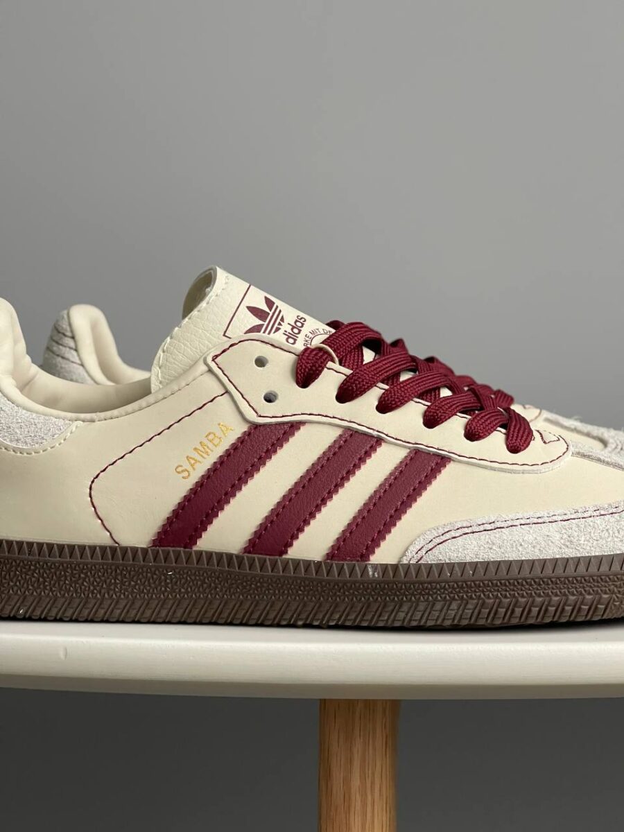 Adidas Samba OG Wonder White Maroon IG1987