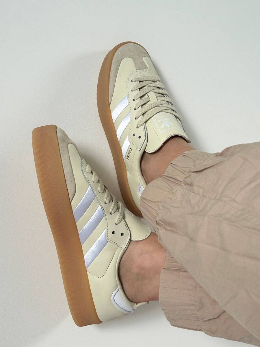 Adidas Sambae White Silver Metallic Gum ID0434