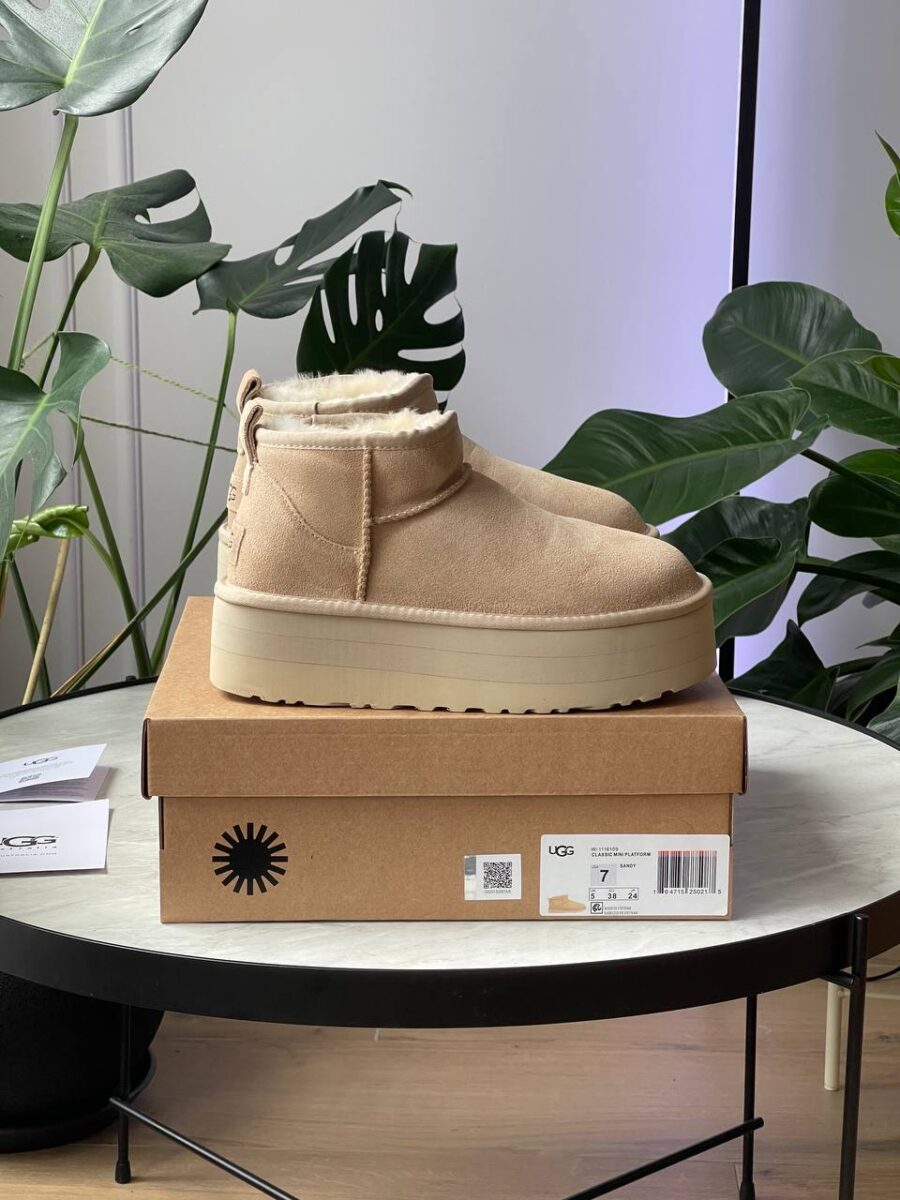 UGG Classic Ultra Mini Platform Beige 1135092-SAN